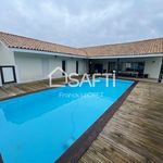 Maison ossature bois, 5chs, terrasse 90m², piscine