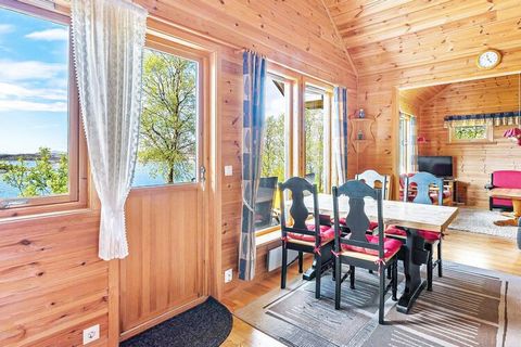 Holiday home in a fantastic coastal landscape with panoramic views. An Eldorado for fishing, diving, and boating enthusiasts by the beautiful Sognefjord. Great hiking possibilities in the mountains. The holiday house of 70 m2 is located a hill 90 m f...
