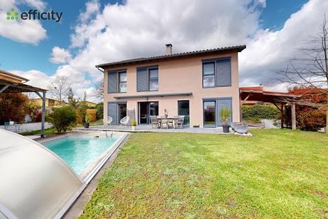 MODERN ULTRA LOW ENERGY HOUSE FROM 2011 138 m² on a 923m² plot 4 BEDROOMS GARDEN SWIMMING POOL GARAGE QUIET 01700 Les Échets - MIRIBEL Close to Cailloux, Fontaines-St-Martin or Vancia/Rillieux 15 min from Lyon 6th and Caluire. Romain CHOLLET & Bruno ...