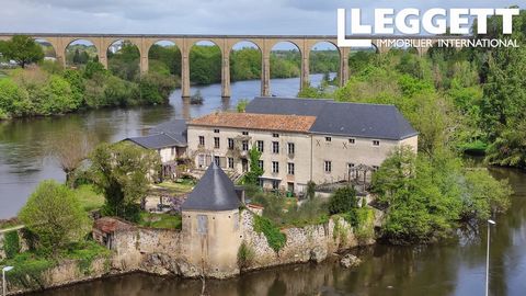 A28536DCO86 - Dating back to well before 1817, which was when the mill was built alongside the chateau, this magnificent building stands alone on its own island in the river Vienne connected to the Saint Sylvain bridge by its own track for access. La...
