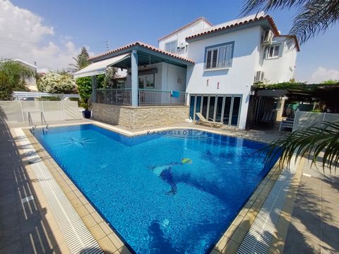 Located in Larnaca. Remarkable, Four Bedroom House with Private Pool for Sale in Dekelia, Larnaca. This detached house is located in a very nice and quiet residential area of Dekelia, very close to the sea and easily accessible to motorway linking ci...