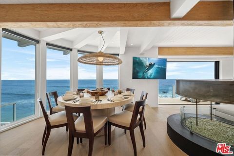This recently renovated property is located in one of the most highly sought after beachfront communities in Malibu. It rests on 50ft of beach frontage & is at the beginning of Malibu Road, which allows easy access to world-class dining, entertainmen...