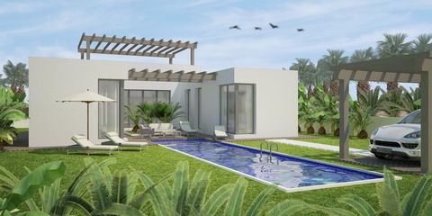 Villas de style moderne à Benijófar. Villas de style moderne avec 3 chambres à Benijófar. Ces villas en construction disposent d'un spacieux salon-salle à manger avec kitchenette, 3 chambres (dont une en suite) et 2 salles de bains, terrain privé ave...