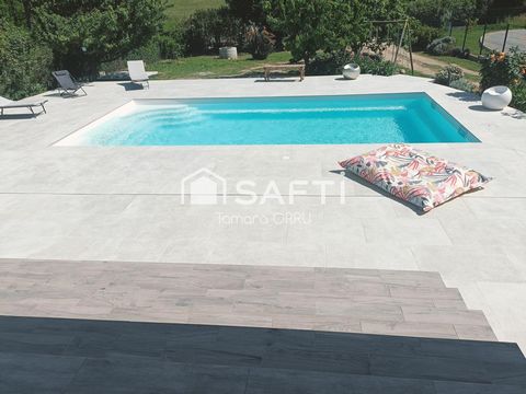 Maison type 5 avec terrain de 1500 m² et piscine