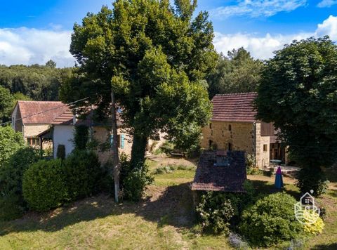 In the Périgord Noir region, ideally situated in the centre of the Sarlat-Gourdon-Souillac triangle, in a peaceful setting, this property comprises three fully restored stone houses. The grounds of around five hectares are partially wooded, suitable ...