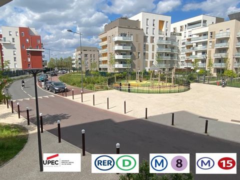 Appartement 3 pièces avec jardin et terrasse à Créteil, proche du RER D et du futur métro ligne 15 du Grand Paris