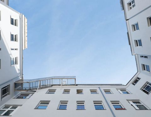 Address: Berlin, Erasmusstraße 1 Property description Building Two mixed residential/commercial buildings are grouped into a generously proportioned ensemble around leafy courtyard, and divide into a total of 65 residential units of differing layouts...