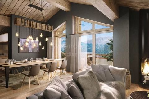 Half-chalet of 138m2 - 4 Bedrooms - Kids Room - 3 Bathrooms - Laundry room - Ski room New development program offering chalets with high-end finishes and stunning views in the area of Crest-Voland, just 15 minutes from the center of town of Megeve. T...