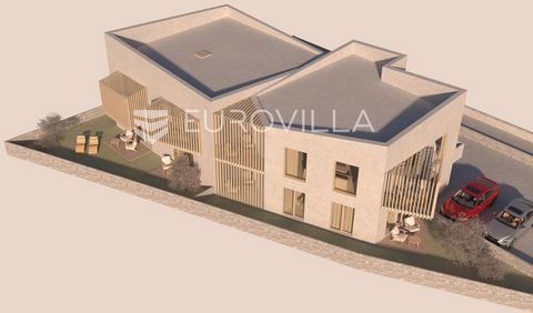 Zadar, Vir, one-room apartment in a new building, surface area 89.55 m2. It is located in a building with a total of seven residential units. Apartment S7 consists of an entrance hall, two bedrooms, a bathroom, an open-concept kitchen, dining room an...