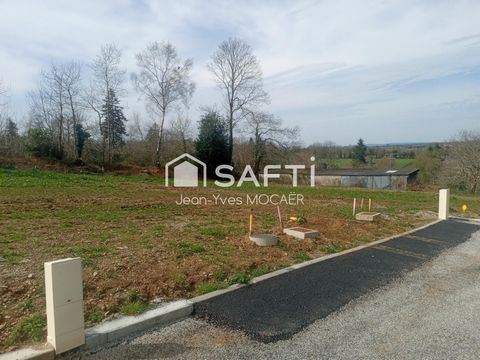 SAINT-THOIS (29520) ; Terrain viabilisé, borné, libre de constructeur, 822 m2.