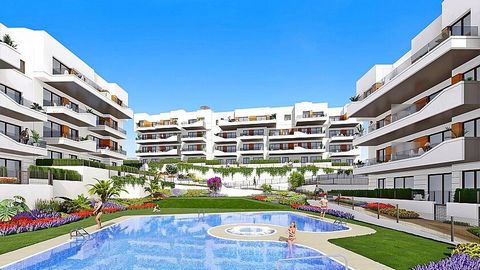 3 bedrooms apartments near Villamartin . 2 & 3 bedrooms brand new apartments under construction with large communal gardens with swimming pool near Villamartin. These properties enjoy a sunny front terrace overlooking the main swimming pool, the chil...