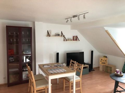 This is a beautiful 2-room apartment on a total of 49 square meters (floor space of 54sqm) in Neckarstadt Ost, not far from the Neckar in Mannheim. The apartment is located in an old building built in 1910 on the 4th floor (attic) without an elevator...