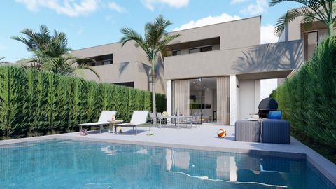 NEW BUILD VILLAS IN LOS URRUTIAS, MURCIA~~New Build modern villa at 200m from the beach. The luminous villa build over 2 floors, has 3 bedrooms and 3 bathrooms.~~The living room gives access to the terrace with private pool of 6m x 3m.~~The open kitc...