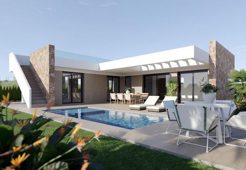 3 bedroom villa on one floor with solarium and private swimming pool in Golf Resort, Murcia.~~Modern new build villas in a Natural and Exclusive Environment.~Discover these fantastic new build villas in Golf Resort, a gated community in the region of...