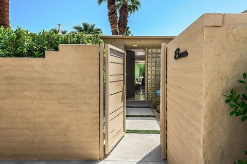 An architectural treasure by Palm Springs' renowned mid-century star architect William Cody. At the very heart of the very sought-after Tennis Club enclave you will find the 1966 vintage 555 West Baristo condominiums. The intimate community of histor...
