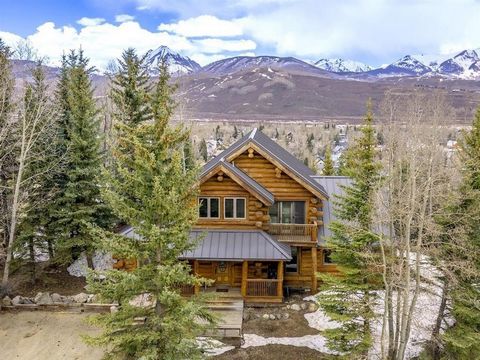 Large Luxury mountain home located on the bench in downtown Crested Butte. You will love this location perched above town and with amazing views and easy access to downtown. This large log home is fully furnished and ready to move in. This home has 4...