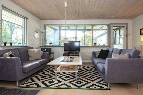 High-lying cottage with nice large grass area around the house. The house is furnished in Scandinavian style, which provides bright spaces, and the windows also help to provide light in the rooms. The kitchen is open to the living room, so here you c...
