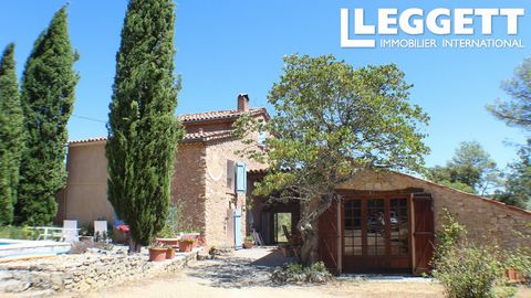A23075GWI83 - Located less than 2km from the beautiful village of Entrecasteaux and approx. 10 minutes from Cotignac. This beautiful stone farmhouse with separate guest accommodation and pool, is full of charm and character. Surrounded by its own lan...