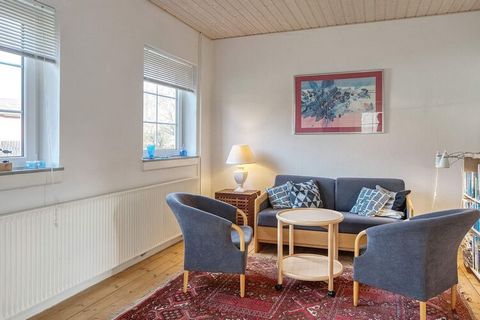 Holiday home approx. 200 m from the sea and Bandholm Harbor with bathing facilities / bathing jetties. The house is painted in bright colors. On the 1st floor repos there is a big table football game. TV with connection to Chromecast, from which you ...