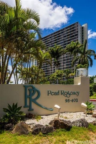 Welcome home to Pearlridge Regency. This 1 bedroom, 1 bathroom condo offers convenience, accessibility and lifestyle. A view of your parking stall enhances your sense of security and convenience. Resident amenities offer a lifestyle of luxury and eas...