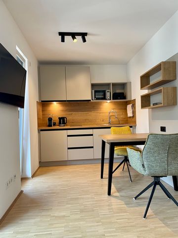 Just move in! The apartment for 1 person is fully furnished and equipped. In case something is missing for your well being we are happy consider your wishes. The KfW55 new building The Urban offers contemporary living and the apartment on the first f...