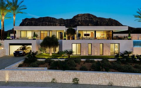 Contemporary villa for sale in Denia, Costa Blanca, Spain A splendid modern style property distributed over two floors. The main floor is uniquely divided into two wings, creating a functional layout and providing a special touch of privacy. On one s...