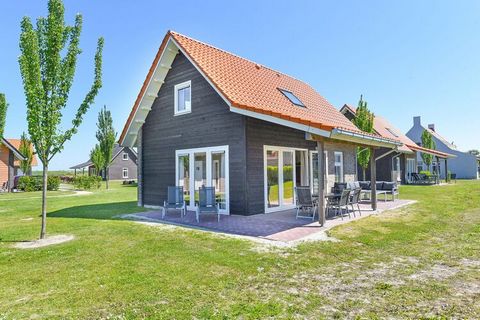 This detached, luxurious holiday home is located at Strand Resort Nieuwvliet-Bad, a spacious holiday park in the beautiful province of Zeeland. This attractive getaway is three kilometres from the centre of Nieuwvliet, and the delightful North Sea be...