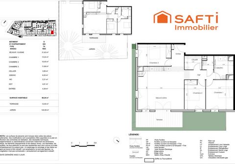 Grand appartement T4 lumineux avec jardin
