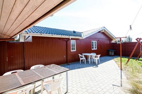 A really cozy cottage with sauna in Bjerregård. The cottage is for 6 people, and is not far from the beach and the fjord. The living room and the kitchen are in open connection with each other, and the wood stove is positioned so that it spreads cosi...