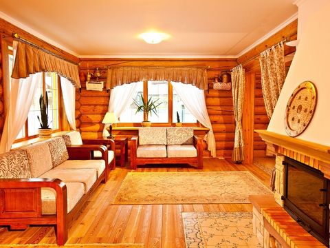 We are ready to propose to you the spacious wooden cottages, painted into the traditional colors of Russian village and decorated with author's cover plates. The bright colors of our houses create the holiday atmosphere for the guests into any season...