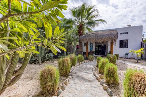Welcome to Villa Blanca a beautifully updated home with 4 bedrooms and 3 bathrooms nestled in the heart of the Buenos Aires neighborhood in Los Barriles. Configured as a main house and two casitas each is surrounded by lush shaded landscapes creating...