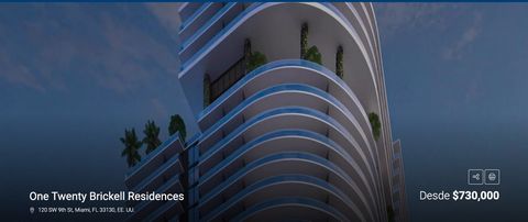 One Twenty Brickell Residences crea el balance perfecto entre el lujo moderno, la comodidad y la funcionalidad en el epicentro financiero de Miami. Las vistas desde 120 Brickell’s Residences son simplemente impresionantes. Incluyen las áreas del cent...