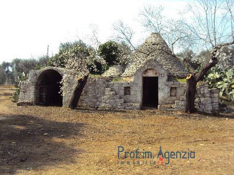 Interesting three coned trullo with adjacent lamia, to be renovated. Located into a zone provided with all services. Land with olive and almond grove. Possibility of widening Location information : 20 km (25min) from the sea, 5 km (7min) from San Mic...