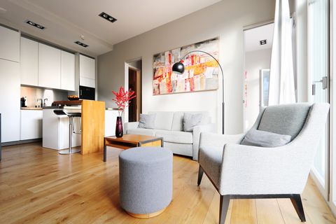 This one bedroom apartment feels very spacious with an efficient floor plan. From the living room and bedroom you enter onto the terrace. The terrace lies in a south west direction, ideal for enjoying the the sun. The apartment includes a bespoke mod...