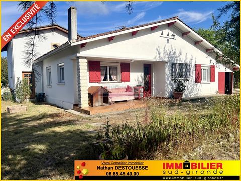 EXCLUSIVE In the town of Landiras, less than 1 km from the town centre, its shops and amenities, its nursery and primary school, come and discover this beautiful family house with generous volumes on a beautiful wooded plot of more than 1300 m2. It c...