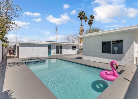 Tucked away in the peaceful haven of Cathedral City Cove and cradled by the breathtaking Santa Rosa Mountains, this modern, fully renovated home offers unparalleled living. Boasting a main house with three bedrooms and two bathrooms, it's further enh...