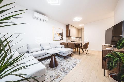 Knežija, a beautiful luxuriously decorated and furnished two-room apartment of 56 m2 on the 3rd floor of a new building (2024) with an elevator. It consists of an entrance hall, open space living room, fully equipped kitchen and dining room, 2 bedroo...