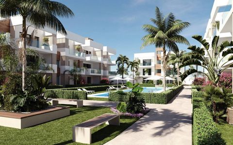 Apartments in San Pedro del Pinatar, Murcia 2 and 3 bedroom flats with 2 fully equipped bathrooms, interior and exterior LED lighting, pre-installation of air conditioning. The residential has blocks of 3 floors each, options of ground floor, first f...