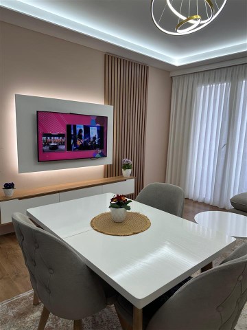 Super apartment 2 1 for sale in Durres It is located on the 3rd residential floor of a new building with an elevator With a total area of 90m2 Super opportunity for investment or for residence Everything newly invested For more contact us