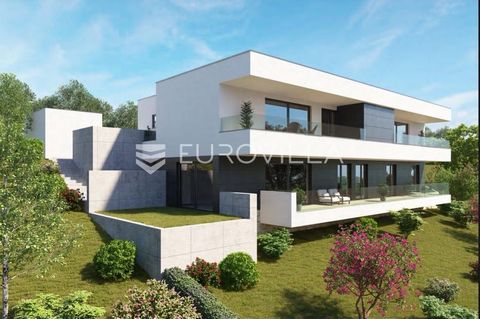 Bacun, Markuševec. New construction in 2024. Brand new apartment, still under construction, ground floor of a smaller building with a garden. The apartment consists of 150 m2, an entrance hall with a balcony, a spacious kitchen with an island, a livi...