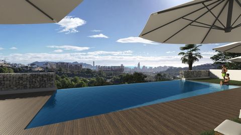 2 bedroom apartments with nice views in Benidorm. 2-bedroom apartments and penthouses with great views of the sea and mountains near Benidorm. They have 2 bedrooms, 2 bathrooms, American kitchen with living room, dining room and large terraces. The p...