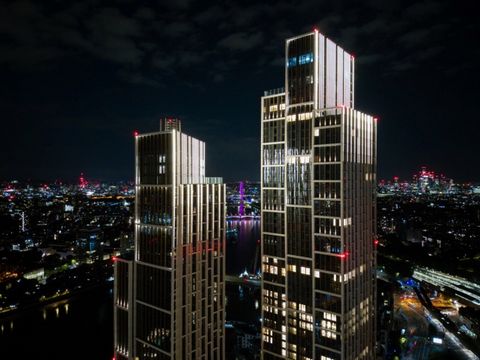 Step into the epitome of luxury living in Nine Elms, London's largest and most exciting regeneration area. This stunning residence offers a harmonious blend of contemporary design and natural elements, with beautiful oak flooring and elegant marble f...
