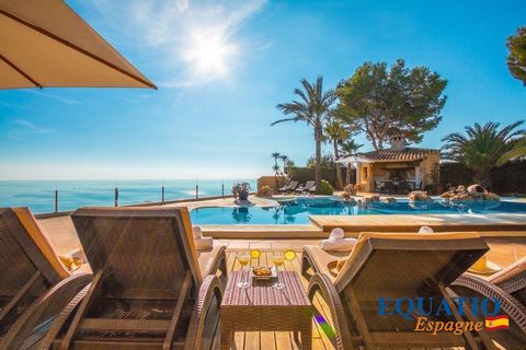 Located on the 1st line of the sea, A lot of Calm and Privacy for this, EXCEPTIONAL High Standing Villa, located in Moraira with INCREDIBLE MAGNIFICENT VIEWS of the Mediterranean Sea, HUGE Swimming pool with a breathtaking SEA VIEW . . . 4 large comf...