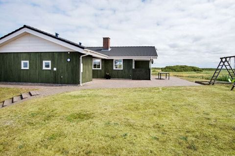 This holiday cottage with whirlpool and sauna, is located close to a wide, sandy beach, on a hilltop with a view of vast fields. Well-equipped kitchen in open connection to the living room with good windows that secure a great inflow of lights. There...