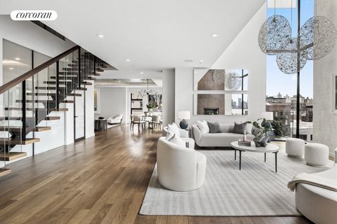 This incredible penthouse located on cobblestoned West 12th street in the West Village features four-bedrooms, and four-baths in this designer residence with beautifully crafted interiors, two levels of private outdoor space atop a full-service bouti...