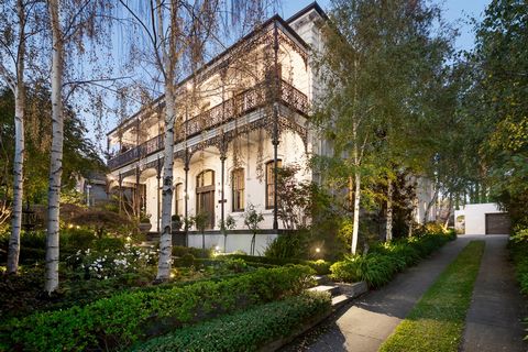 A splendid example of grand Victorian architecture, this landmark c1886 mansion set within 1157sqm approx. of landscaped garden and pool surrounds impressively displays the magnificent proportions and exquisite original elegance of the era. Secluded ...
