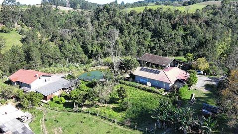 Mooie site te koop in Agrolândia, Santa Catarina Als u op zoek bent naar een complete landelijke woning met inkomenspotentieel, dan is dit de ideale plek! Deze prachtige boerderij te koop heeft 30.000,00 m² landelijk gebied, met 02 huizen en een beek...