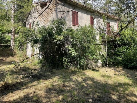 In Sellano, im Weiler Piaggia, bieten wir ein Einfamilienhaus auf zwei Ebenen zum Wiederaufbau mit Garten zum Verkauf an. Das gut zugänglich gelegene Haus bestand ursprünglich aus einer Garage und einem großen Keller im Erdgeschoss, während sich im e...