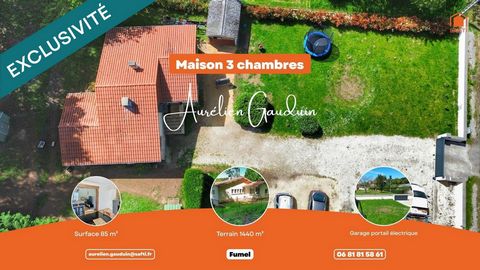 Maison rénovée de 85 m² sur 1 terrain de 1 440 m² clos avec garage indépendant