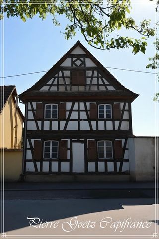 À vendre Maison alsacienne de caractère à rénover avec terrain de 1062m² Centre de Mommenheim (67)
